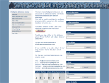 Tablet Screenshot of canecorsopedigree.com